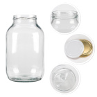 4000 ml-es 26 cm-es üvegedény fedővel
