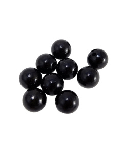 Fa gyöngyök 10 db 20 mm fekete lakkozott
