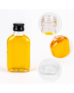 Üvegpalack 10 db 100ml 12cm lapos