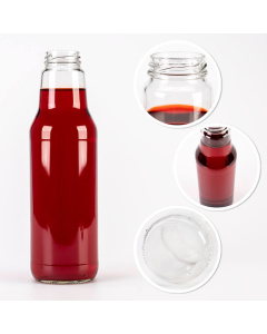Üvegpalack 750ml 25cm SOK kupakkal