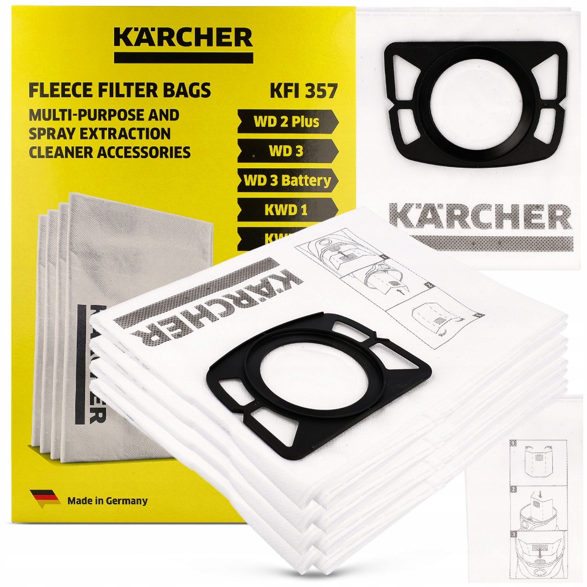 Kärcher polár flisz szűrőzsákok WD2 / WD3 porszívóhoz 4 db megamix.sk