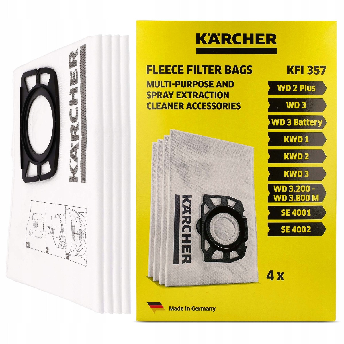 Kärcher polár flisz szűrőzsákok WD2 / WD3 porszívóhoz 4 db megamix.sk