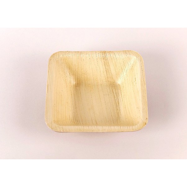 Préselt pálmalevélből készült tál 10x10x3cm bio omegamix.hu