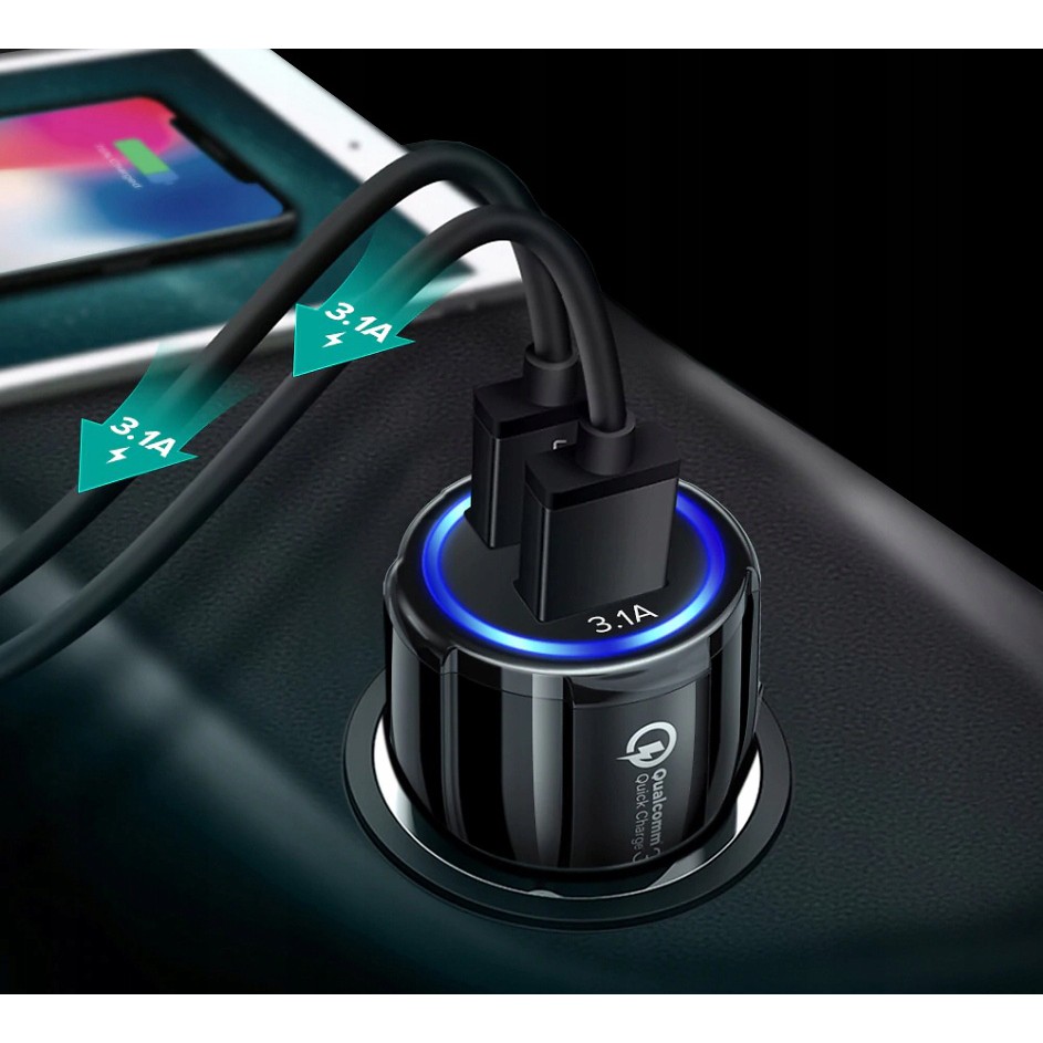 Gyors 3,1A autós töltő QUALCOMM QC 3.0 megamix.sk
