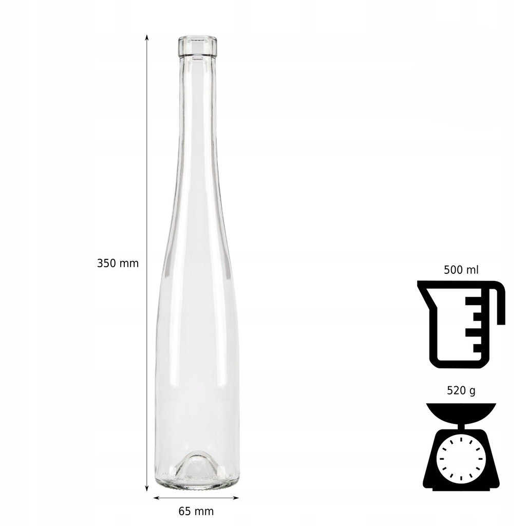 Üvegpalack 500ml 35cm BELVEDERE omegamix.hu