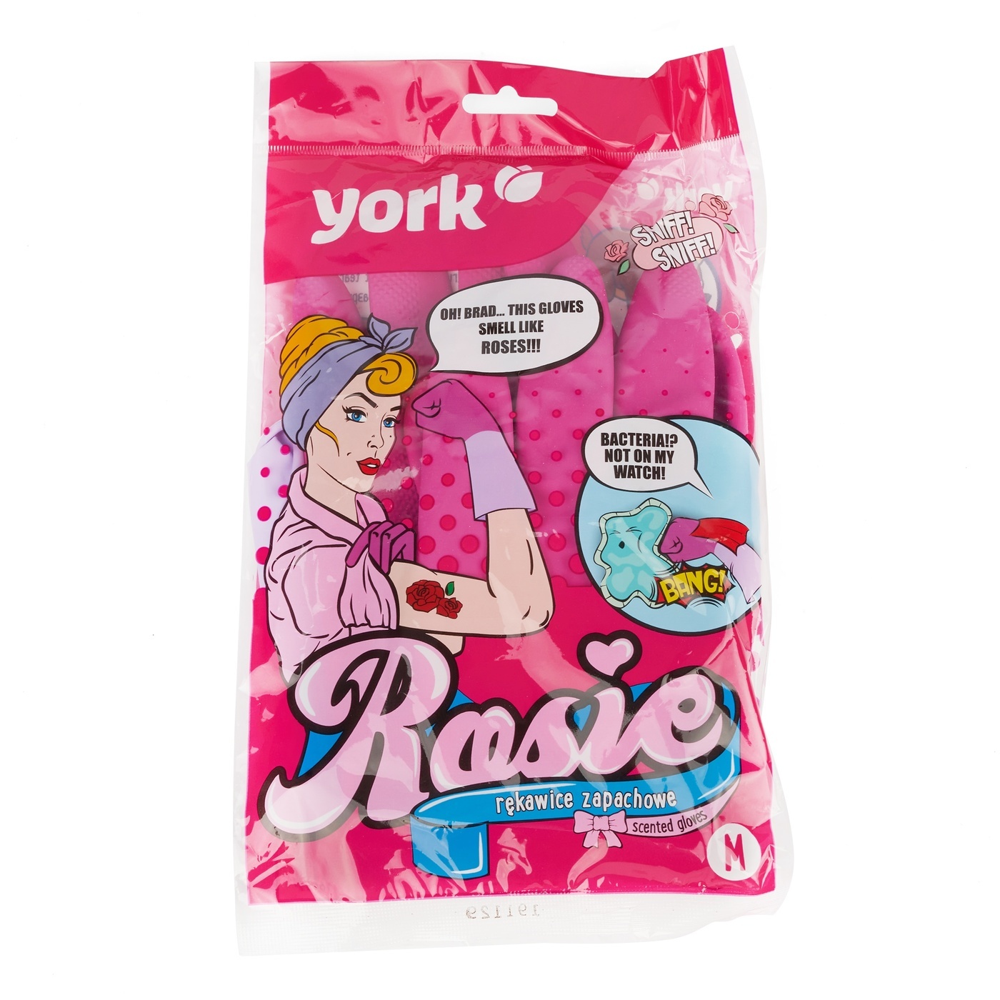 Illatos gumikesztyűk York Rosie M méret