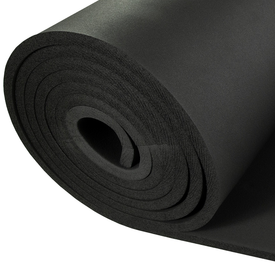 Vízálló hangszigetelő gumihab 19mm 25x100cm ragasztó nélkül fekete K19bk omegamix.hu